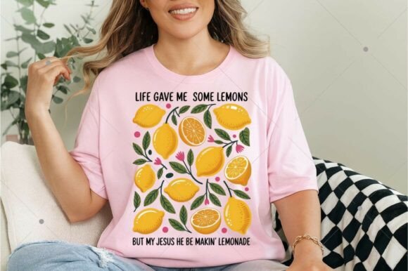 Boho Christian PNG, Life Gave Me Lemons T-Shirt Designs