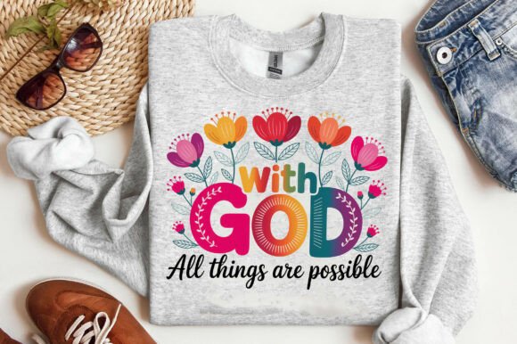 Boho Floral Christian PNG for T-Shirt Designs