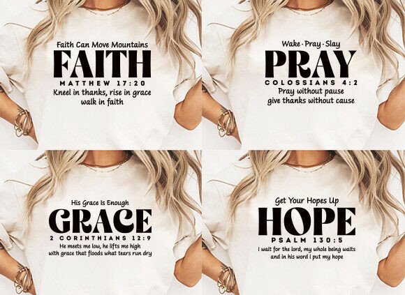 Christian Bible Verse Svg Bundle, Pray T-Shirt Designs