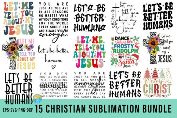 Christian Christmas Bundle PNG SVG for T-Shirt Designs