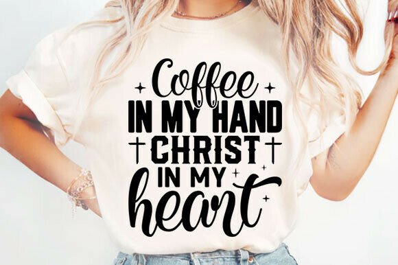 Coffee and Jesus Christ PNG for T-Shirt Designs