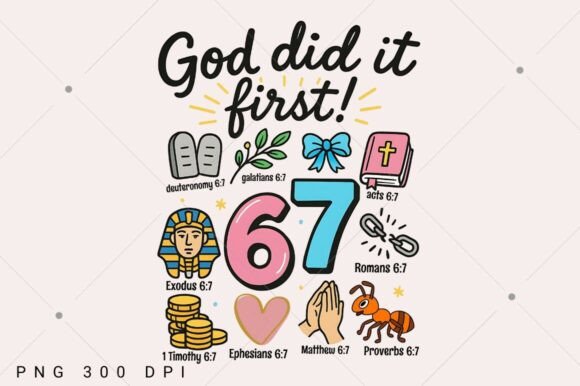 God Did It First PNG, Christian 6 7 Png