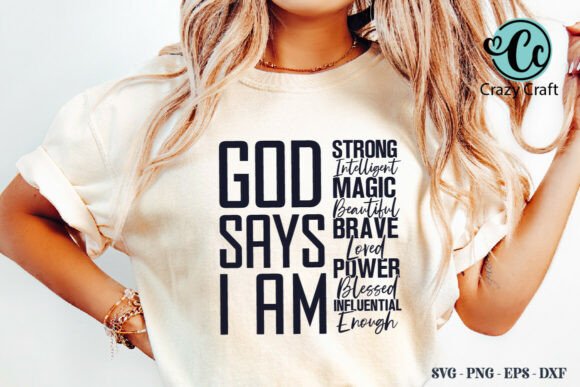 God Says I Am PNG SVG, Christian Design