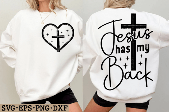 Jesus Has My Back Svg, T-Shirt Designs