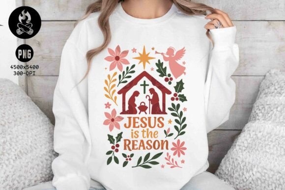 Jesus is the Reason PNG for T-Shirt Designs