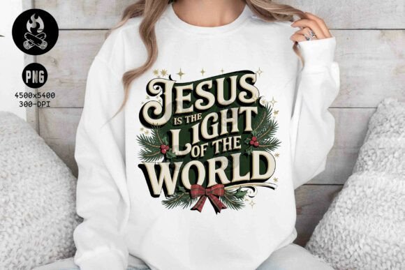 Jesus Light of the World PNG for T-Shirt Designs