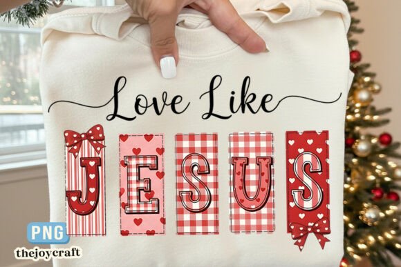 Minimal Love Like Jesus PNG for T-Shirt Designs
